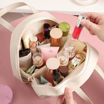Fashion Makeup Storage Bag Travel Women PU Leather Shell Cosmetic Bag Handbag Portable Makeup Bag Lipstick Perfume Beauty Pouch