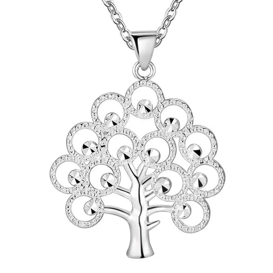 New promotion silver color for women lady cute nice jewelry beautiful elegant  shiny Christmas Tree CZ necklace classic