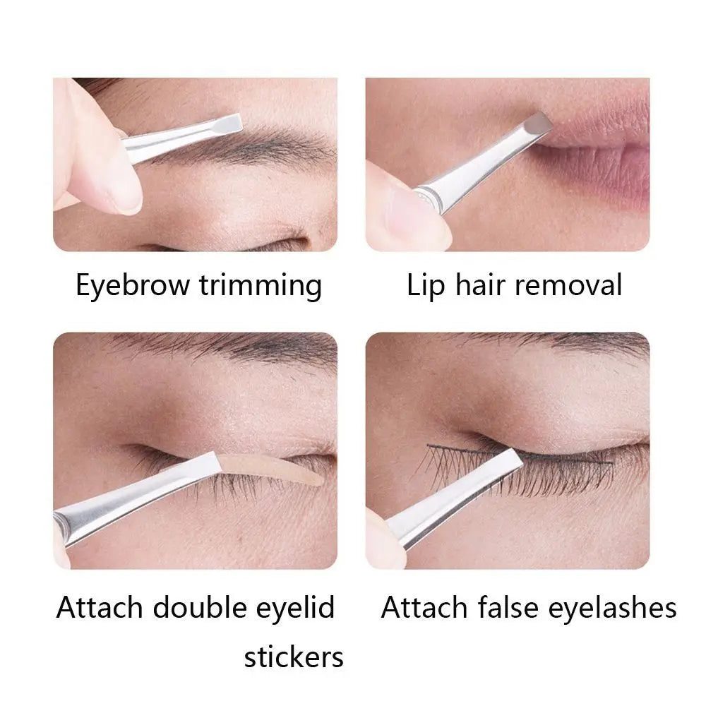 Fine Hair Beauty Eyebrow Tweezer Makeup Tool Professional Hairs Puller Removal Slanted Eye Brow Clip Women