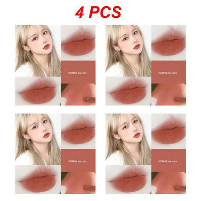 2/4PCS Hllr Helen Lady Moisturizing Formula Trending Flattering Shades Velvet Matte Lip Color Beauty Bloggers Must-have New