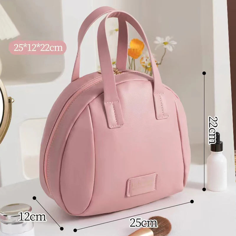 Fashion Makeup Storage Bag Travel Women PU Leather Shell Cosmetic Bag Handbag Portable Makeup Bag Lipstick Perfume Beauty Pouch