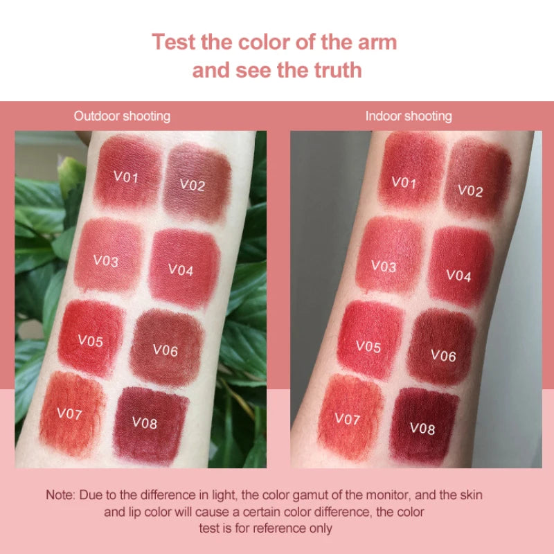 2/4PCS Hllr Helen Lady Moisturizing Formula Trending Flattering Shades Velvet Matte Lip Color Beauty Bloggers Must-have New