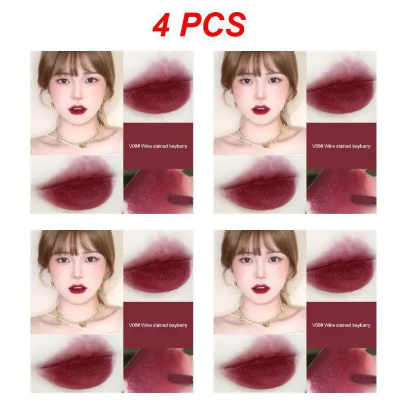 2/4PCS Hllr Helen Lady Moisturizing Formula Trending Flattering Shades Velvet Matte Lip Color Beauty Bloggers Must-have New