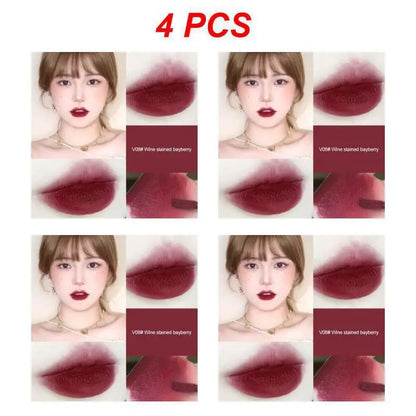 2/4PCS Hllr Helen Lady Moisturizing Formula Trending Flattering Shades Velvet Matte Lip Color Beauty Bloggers Must-have New