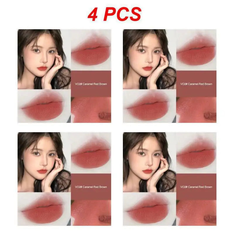 2/4PCS Hllr Helen Lady Moisturizing Formula Trending Flattering Shades Velvet Matte Lip Color Beauty Bloggers Must-have New