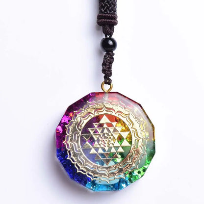 Necklace Accessories Handmade 7 Chakara Orgonite Pendant Crystal Necklace Reiki Healing Stone Energey Crystal Charms