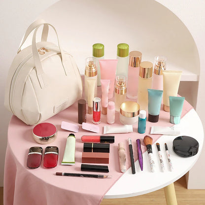 Fashion Makeup Storage Bag Travel Women PU Leather Shell Cosmetic Bag Handbag Portable Makeup Bag Lipstick Perfume Beauty Pouch