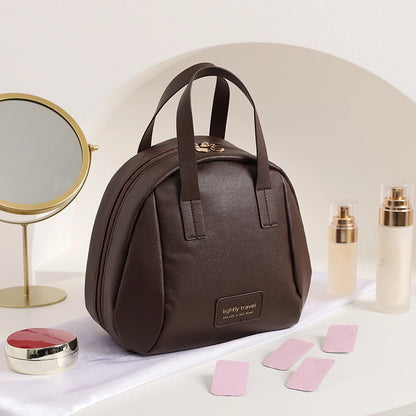 Fashion Makeup Storage Bag Travel Women PU Leather Shell Cosmetic Bag Handbag Portable Makeup Bag Lipstick Perfume Beauty Pouch