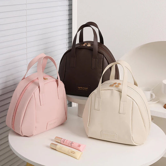 Fashion Makeup Storage Bag Travel Women PU Leather Shell Cosmetic Bag Handbag Portable Makeup Bag Lipstick Perfume Beauty Pouch