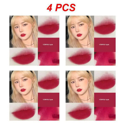 2/4PCS Hllr Helen Lady Moisturizing Formula Trending Flattering Shades Velvet Matte Lip Color Beauty Bloggers Must-have New