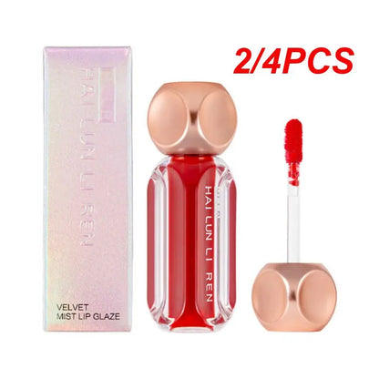 2/4PCS Hllr Helen Lady Moisturizing Formula Trending Flattering Shades Velvet Matte Lip Color Beauty Bloggers Must-have New